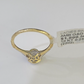 Real 10k Yellow Gold Diamond Ladies Ring Women Casual Engagement Wedding