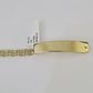 10k Chino ID Bracelet Yellow Gold Box Lock Real 10kt 5.5"