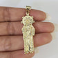 10k 3mm Rope Chain Saint Jude Pendant 18"-30" Yellow Gold Set Charm Necklace