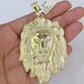 10K Franco Chain Lion Pendant Charm Necklace 20"-28" 4mm Gold SET Yellow