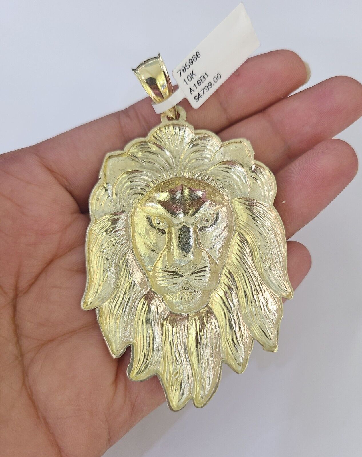 10K Franco Chain Lion Pendant Charm Necklace 20"-28" 4mm Gold SET Yellow