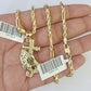 10k Milano Rope Chain Praying Hands Cross Charm Necklace SET 3mm 18" 20" 22" 24"