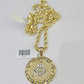 10k Yellow Gold Rope Chain Masonic Charm Set 4mm 18"-26"Inch Necklace