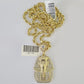 10k Solid Rope Chain Pharaoh Charm Set 4mm 20"-28" Necklace Gold Yellow