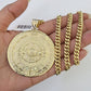 10K Miami Cuban Link Chain Mayan Calendar Pendent Charm 6mm 20"-30" Inch