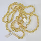 10K Real Solid Yellow Gold Rope Chain Necklace 7mm Length 18" 20" 22" 24" 26" 28