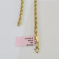 14k Real Solid Rope Chain Yellow Gold 4.5mm 18"-26" Inch Men Women Genuine