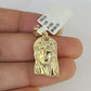 10K Gold Miami Cuban Chain Jesus Head 18"-28" 3mm REAL Pendant Necklace SET