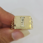 Real 10k Initial I Casual Ring Alphabet Yellow Gold 10kt Genuine