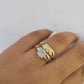 REAL 14k Diamond Ring Yellow Gold Ladies Men Trio SET Wedding Engagement Genuine