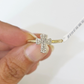 Real 10k Diamond Ladies Ring Jesus Cross Yellow Gold Women Casual