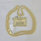 10k Last Supper Charm Miami Cuban Chain Pendant Set 5mm Necklace Yellow Gold