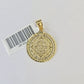 Real 10k 3mm Rope Chain Mayan Calendar Pendant 18" 20" 22" 24" 26" Gold Set