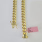 Real 14K Miami Cuban Link Chain Necklace Yellow Gold 24 inch 9mm Mens Hollow