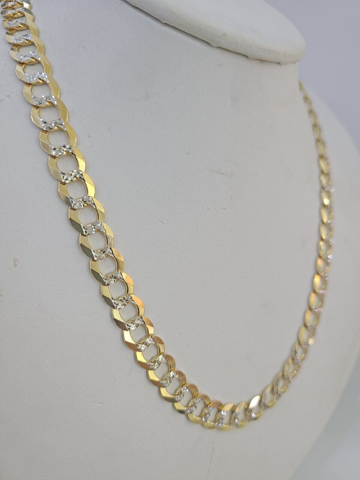 10k Cuban Curb Chain Link Solid Necklace Yellow Gold REAL 8mm 20"-30" Real