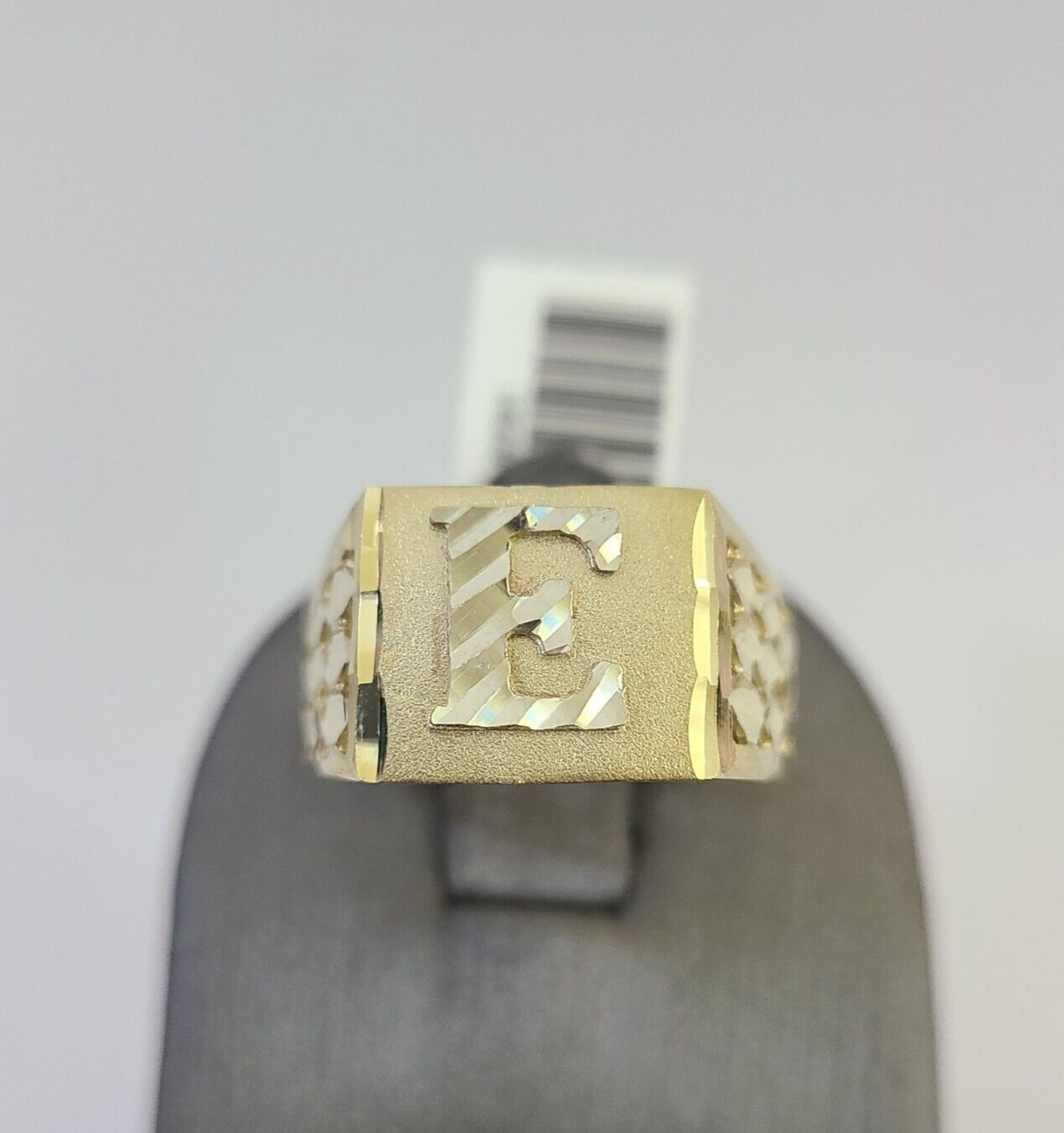 Real 10k Initial E Casual Ring Alphabet Yellow Gold 10kt Genuine