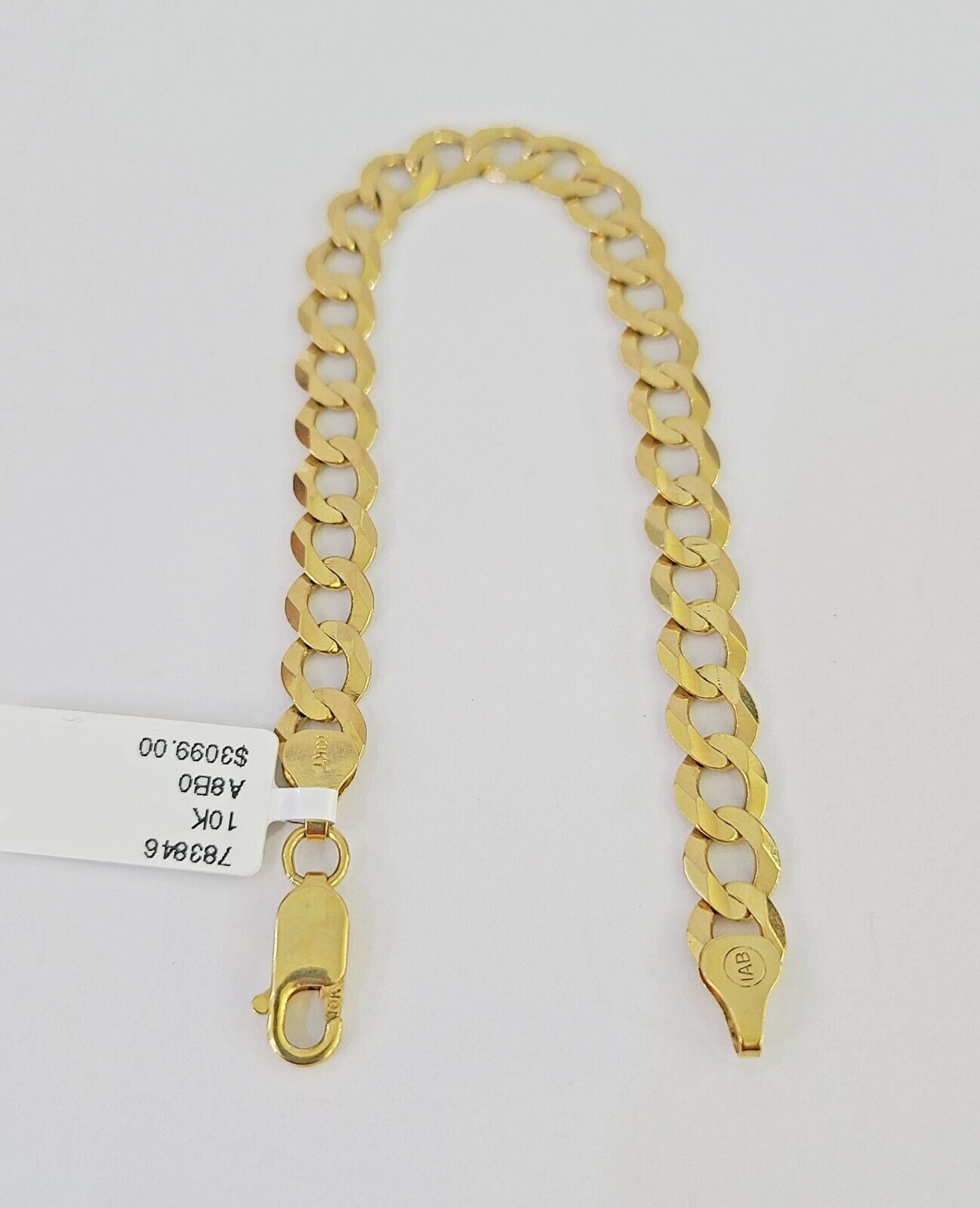 10k Solid Cuban Curb Link Bracelet Gold 7mm 7 Inches Women Real Yellow Gold