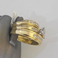 REAL 14k Diamond Ring Yellow Gold Ladies Men Trio SET Wedding Engagement Genuine