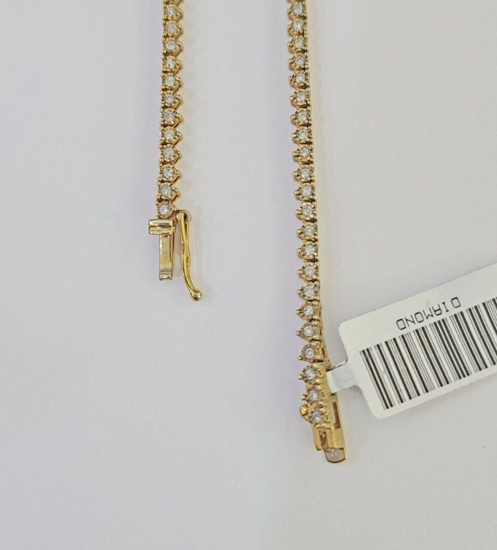 10k Diamond Chain Necklace Yellow Gold Men Women Real Genuine