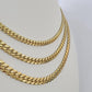 Real 10k Solid Miami Cuban Link Chain Necklace 6mm 7mm 8mm 24 Inches 10kt Gold