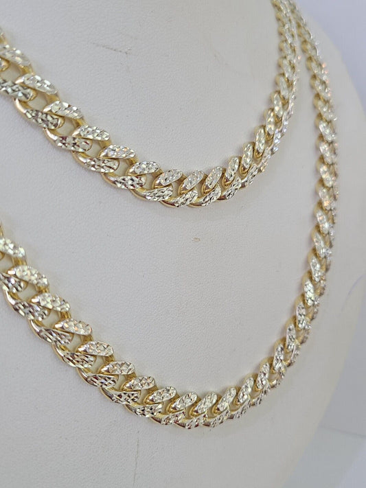 Real 10k Royal Monaco Chain 6mm Diamond Cut 18-26 inches Yellow Gold