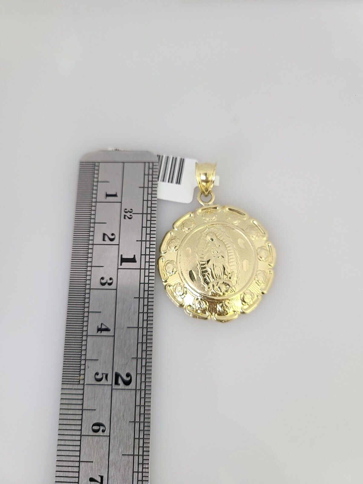 10k Gold Miami Cuban Chain Virgin Mary Charm Pendant 3mm 18-28in Necklace Set