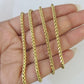 Real 10k Palm Chain 2.5mm Yellow Gold Wheat Necklace 24 inches