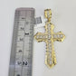 10k Solid Rope Chain Jesus Cross Charm Set 4mm 18"-30" Necklace Gold Pendant