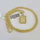 10k Gold Initial T Charm Rope Chain 16"-26" 2.5mm SET Necklace Alphabet Pendant