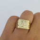 Real 10k Initial H Casual Ring Alphabet Yellow Gold 10kt Genuine