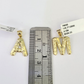 10k Yellow Gold Initials Charm Pendant A-Z Nugget Alphabets Men Women Real