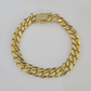 10k Solid Miami Cuban Link Bracelet 10mm 8" Box Lock 10kt Yellow Gold Real