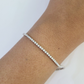 10K Sterling Silver Diamond Bracelet Women Ladies 7" REAL Genuine 925