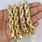 10K Yellow Gold Rope Chain Mens Necklace 10mm 18" 22" 24" 26" 28" 30" Inch