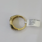 Real 10k Yellow Gold Diamond Mens Ring Band Wedding Casual Genuine Natural