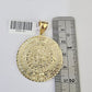 10K Franco Chain Mayan Calendar Pendant Charm Necklace 20"-26" 3mm Gold Yellow