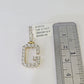 10K Gold Miami Cuban Chain G Initial Diamond Charm Length 18"-26" 3mm REAL