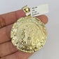 10K Franco Chain Jesus Mary Pendant Charm Necklace 20"-26" 3mm Gold Yellow SET