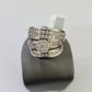 REAL 14k White Gold Diamond Ring Ladies Men Trio SET Wedding Engagement Genuine