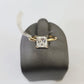 Real 14k Yellow Gold Diamond Ladies Ring Lab Created Women Engagement Wedding