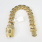 Real 10K Royal Monaco Bracelet Yellow Gold 7.25" Box Clasp 15mm Genuine