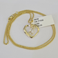 10K Solid Franco Chain Heart Pendant Charm Necklace 16"-22" 1mm Gold Ladies