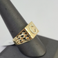 Real 10k Initial C Casual Ring Alphabet Yellow Gold 10kt Genuine