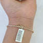 10K Rose Gold Diamond Bracelet Women Ladies 7" REAL Genuine Gold