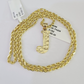 10k Gold Initial J Charm Rope Chain 16"-26" 2.5mm SET Necklace Alphabet Pendant