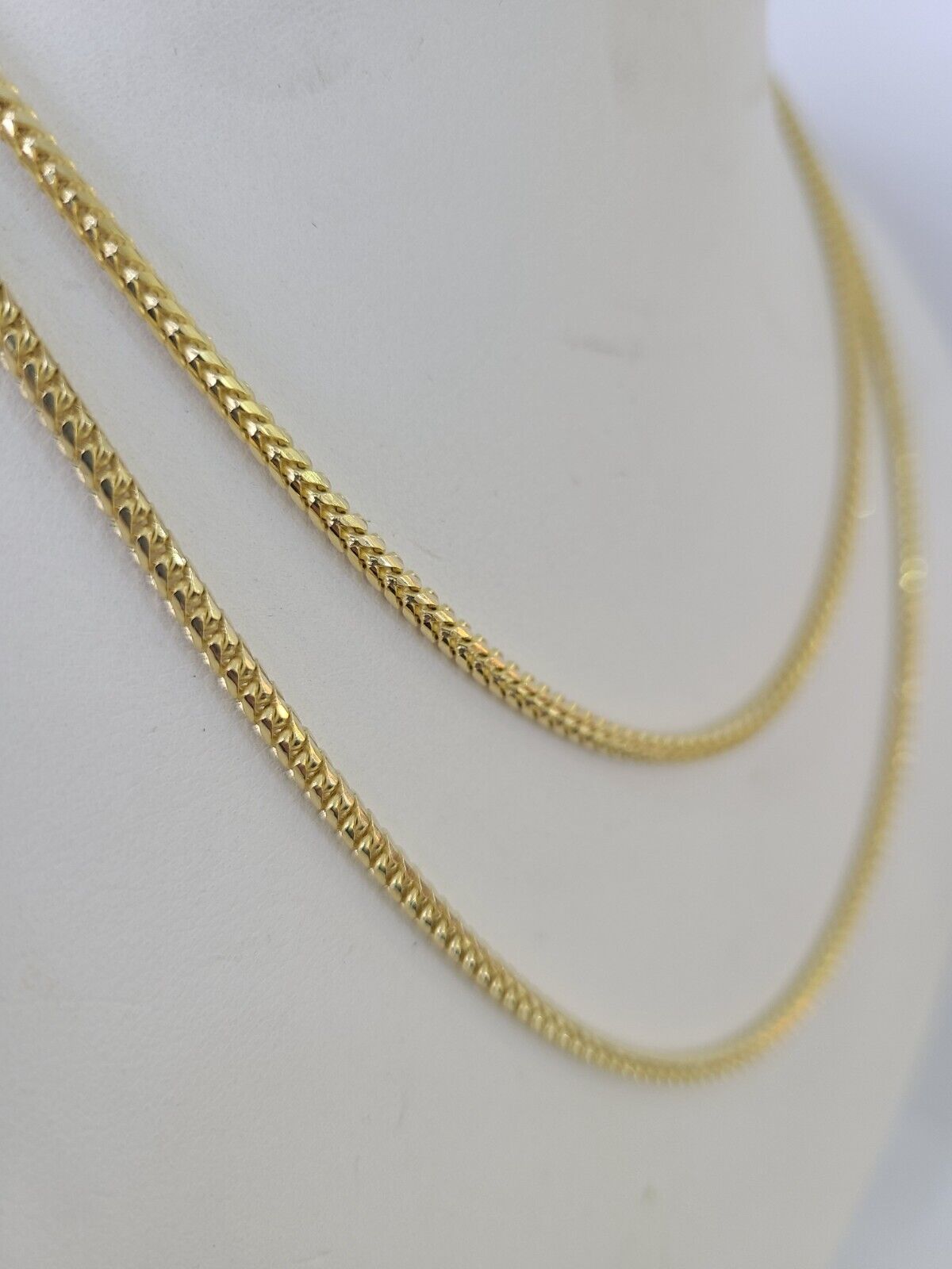 10K Gold Palm Chain Solid 2mm 18" 20" 22" 24" 26" Yellow Gold Real Men Women