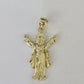 Real 10K Jesus Full Body Pendant Charm Genuine Religious Yellow Gold 1.25"