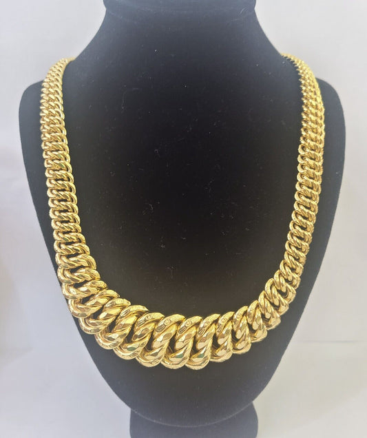 Real 14K Gold Princesa Chain Necklace 18 inch Yellow