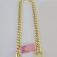 Real 14K Miami Cuban Bracelet Yellow Gold Box Clasp 8.5" Inch 6mm Link Hollow