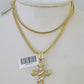 10K Gold Franco Chain Cross Charm Length 18-26 inches 2mm REAL Yellow